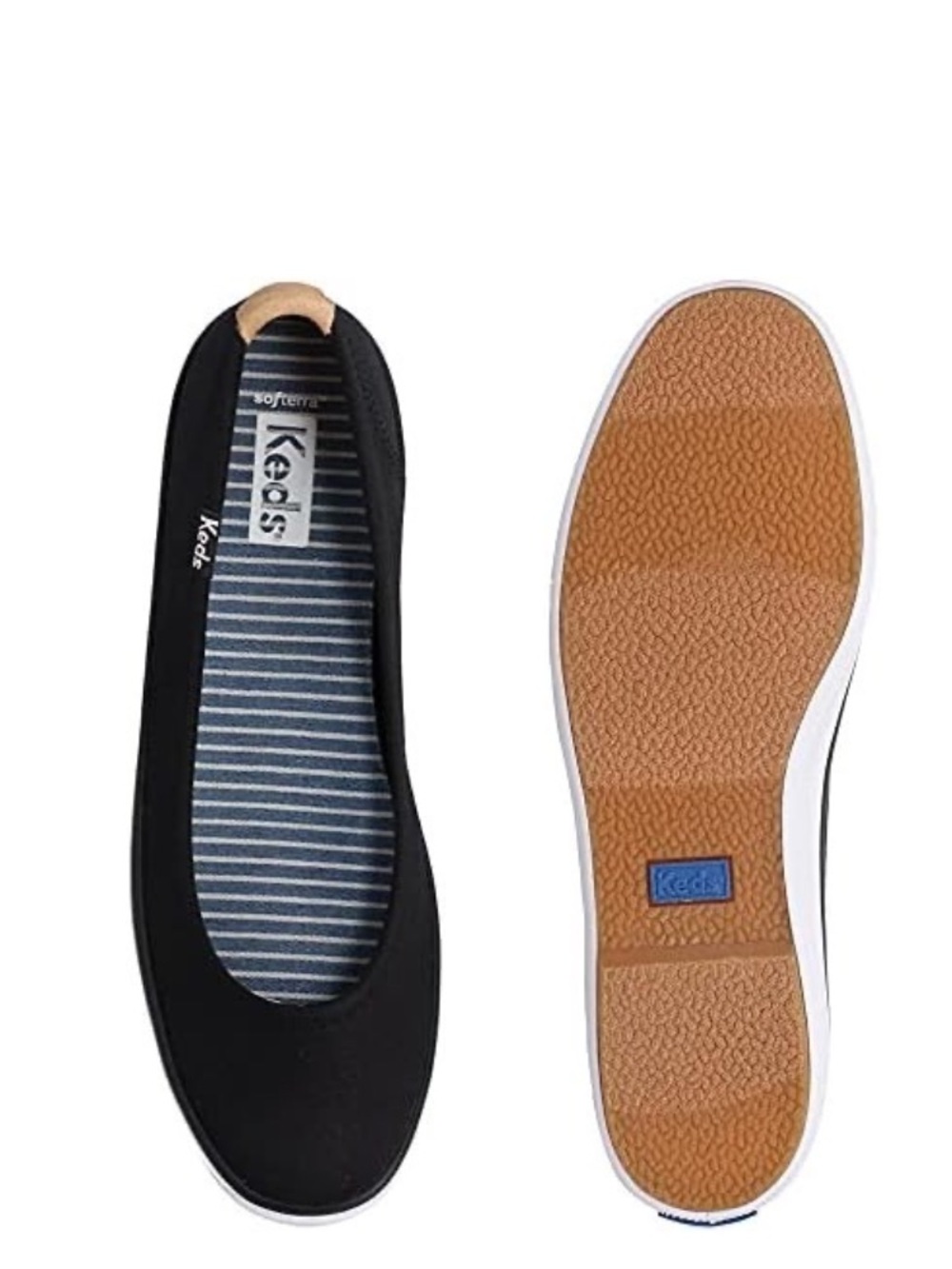 NIB Keds Bryn Twill Black Dream Foam Sneaker Ballet Flats Boat Shoes - Picture 3 of 14
